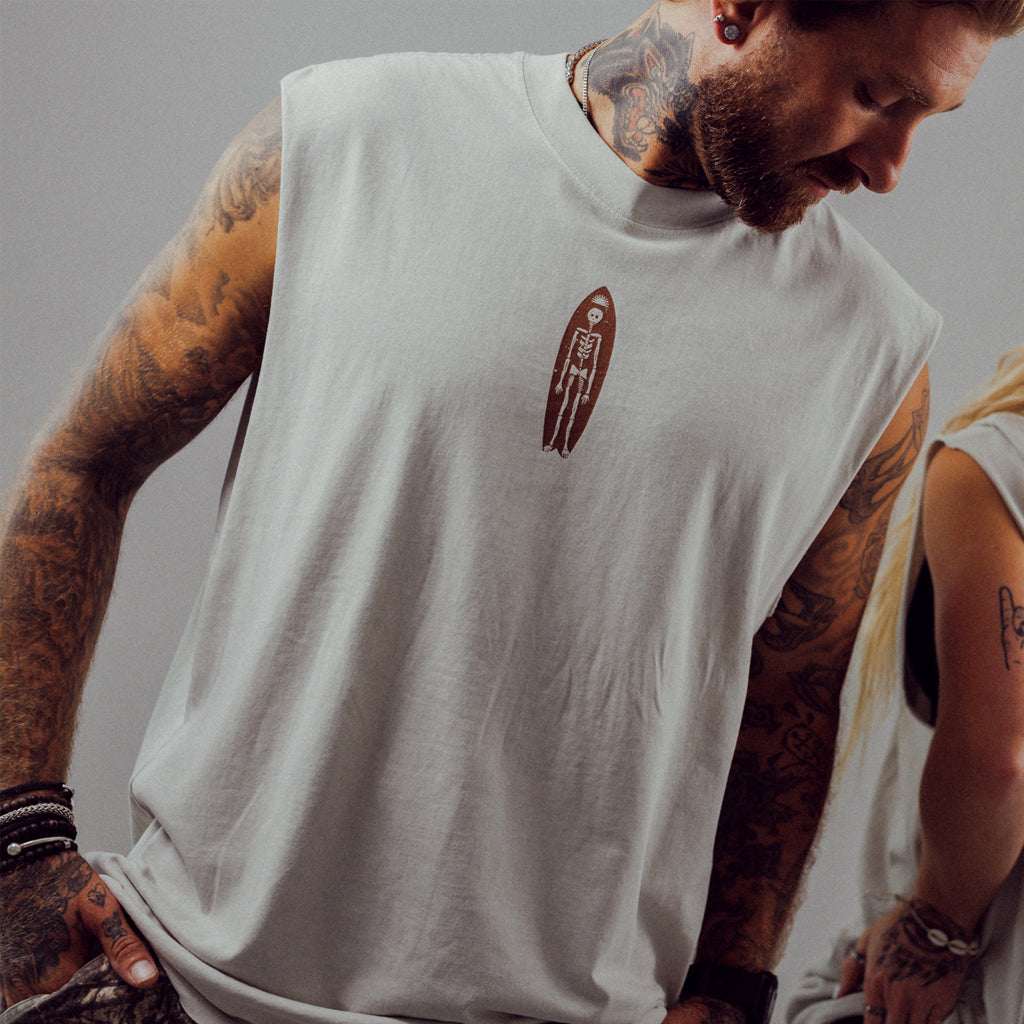 Dead Shred Men's Vest - Faded Bone | Married to the Sea