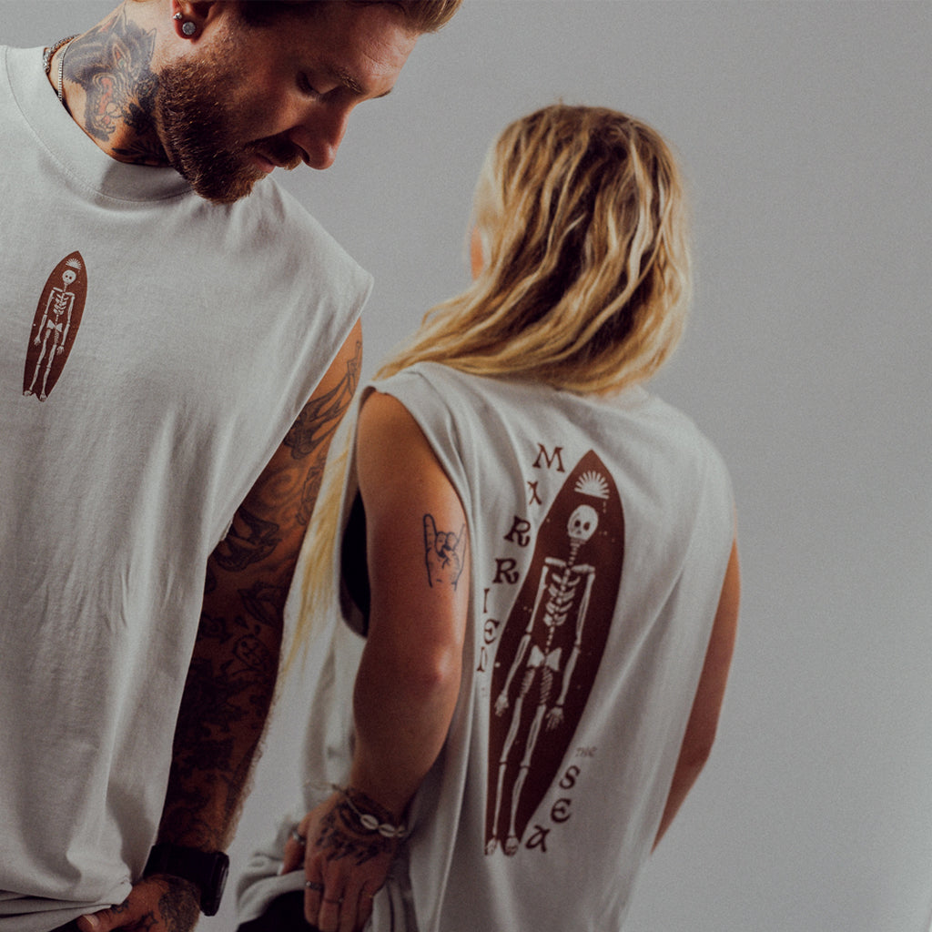 Dead Shred Men's Vest - Faded Bone | Married to the Sea