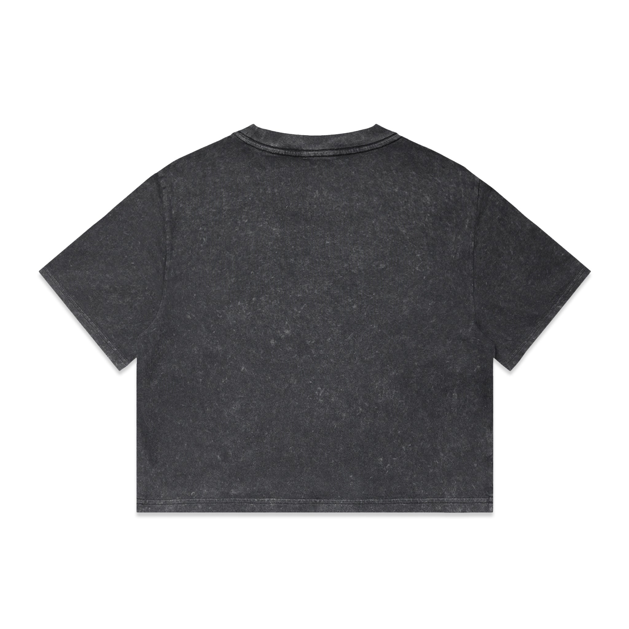 Dead Shred Women's Stone Wash Crop | Black Stone
