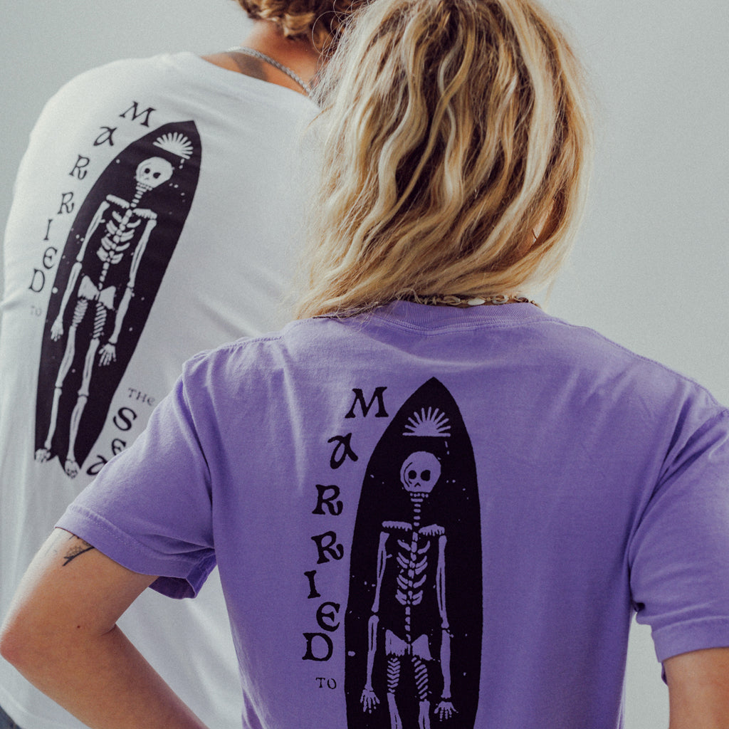 Dead Shred T-Shirt Violet back view men's and women's