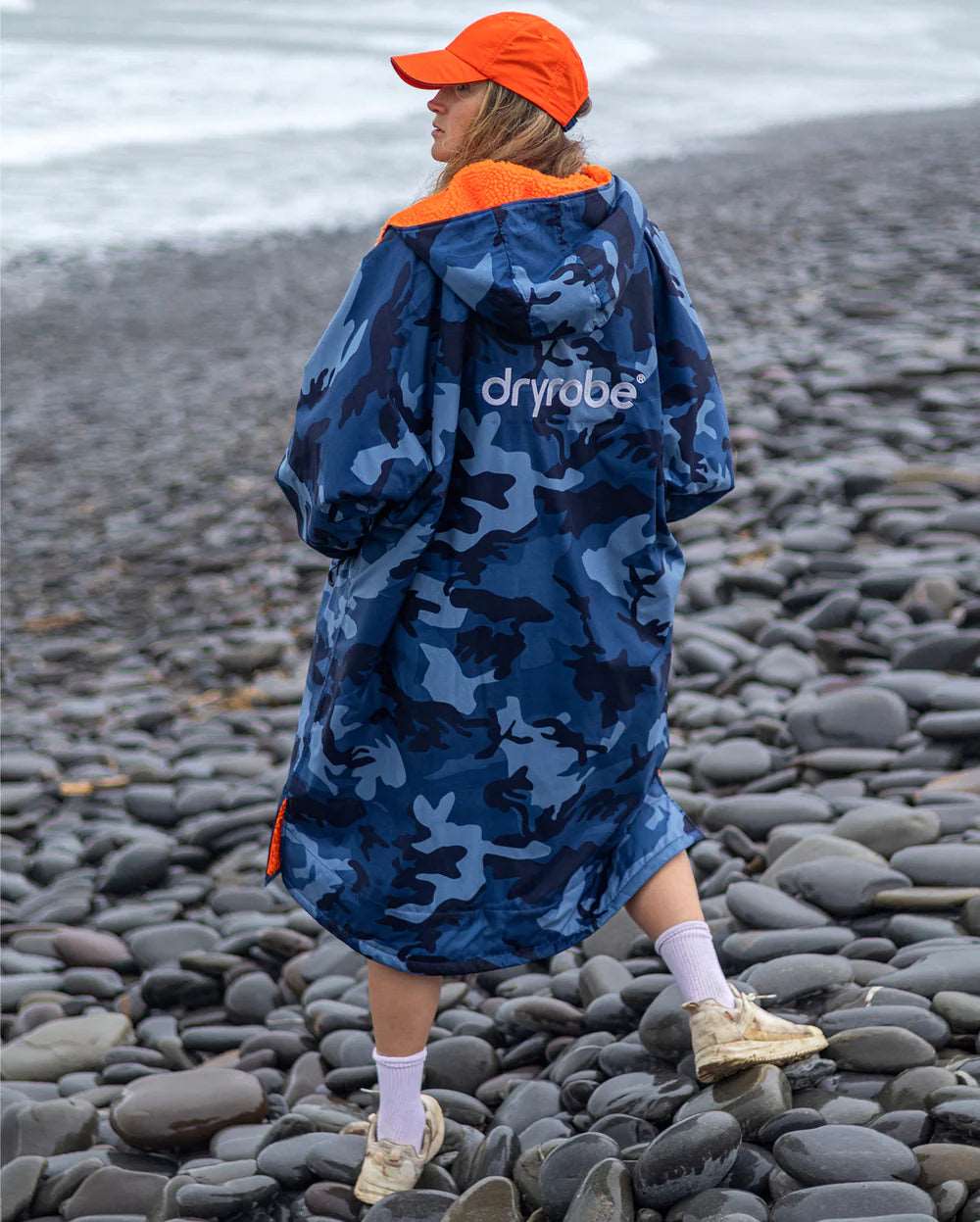 Dryrobe Advance - Blue Camo/Orange | Long Sleeve