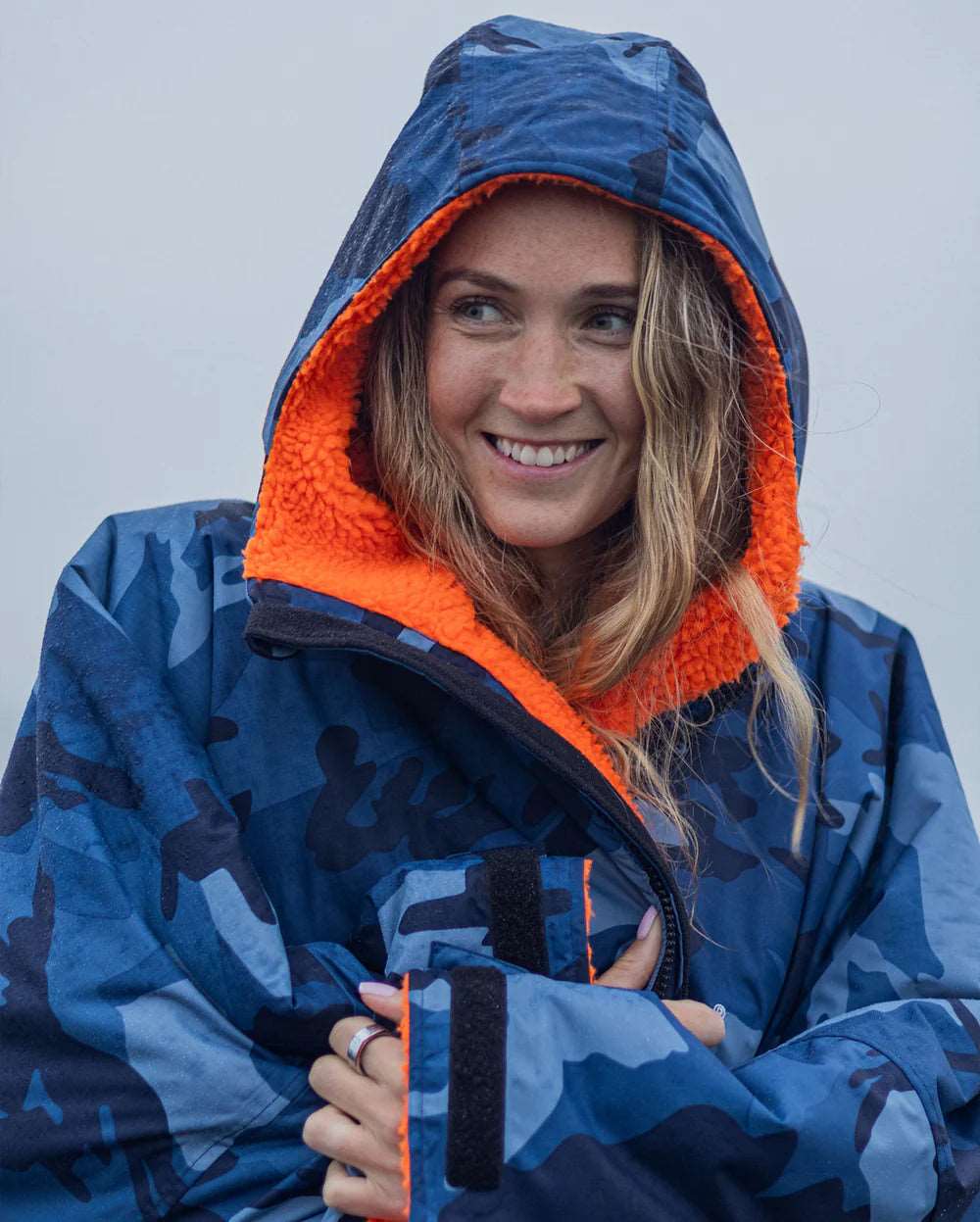 Dryrobe Advance - Blue Camo/Orange | Long Sleeve