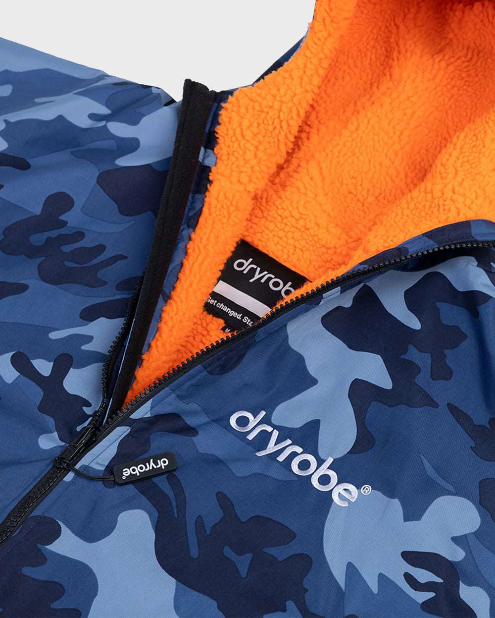 Dryrobe Advance - Blue Camo/Orange | Long Sleeve