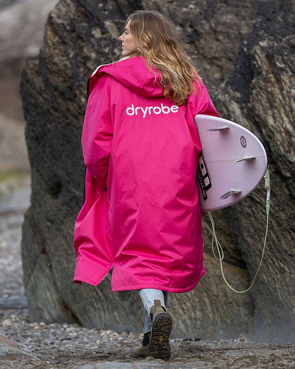 Dryrobe Advance - Hot Pink/Light Grey | Long Sleeve