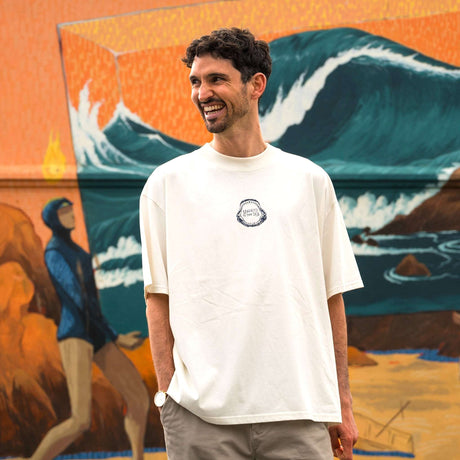 Jaw Unisex Oversized T-Shirt - Cream | Married to the Sea