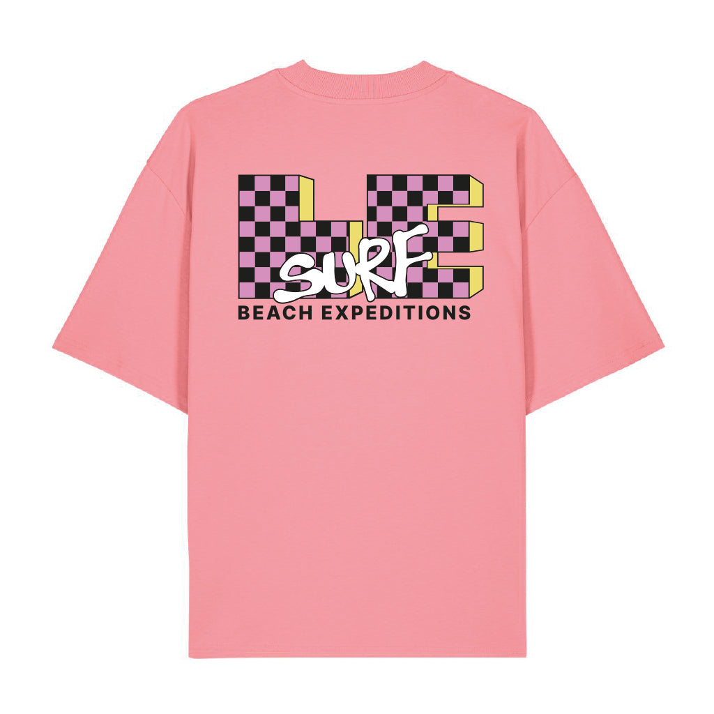LE TV Checked | Pink Joy T-shirt