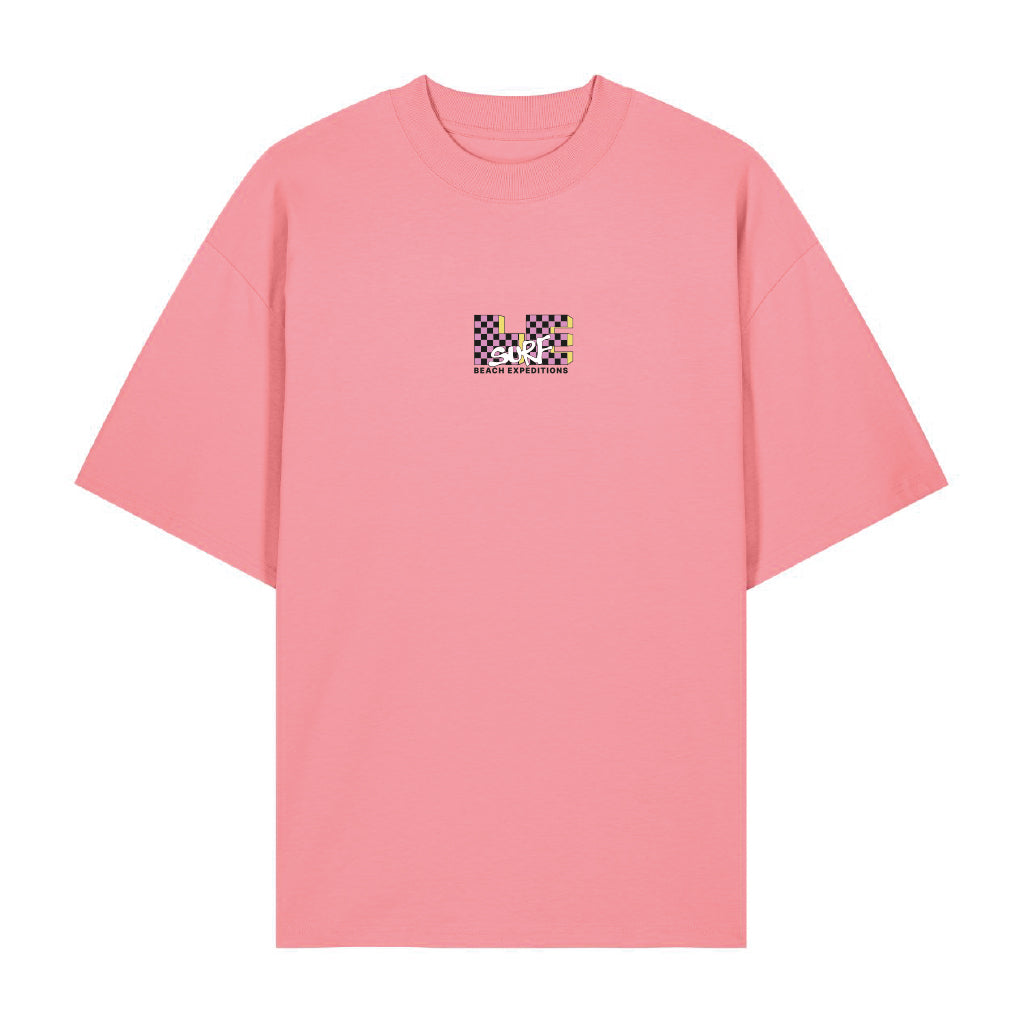 LE TV Checked | Pink Joy T-shirt