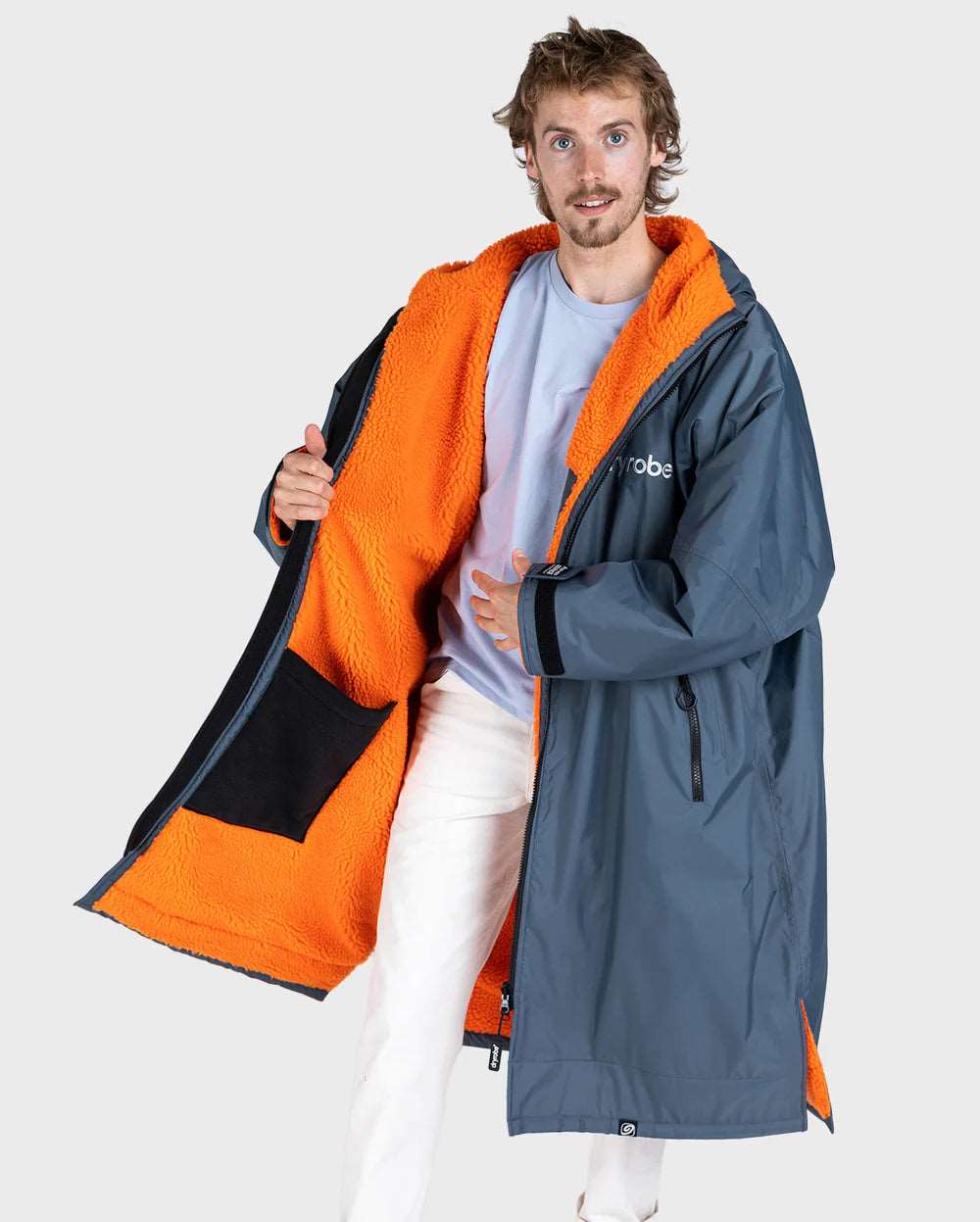 Dryrobe Advance - Dark Grey/Orange | Long Sleeve