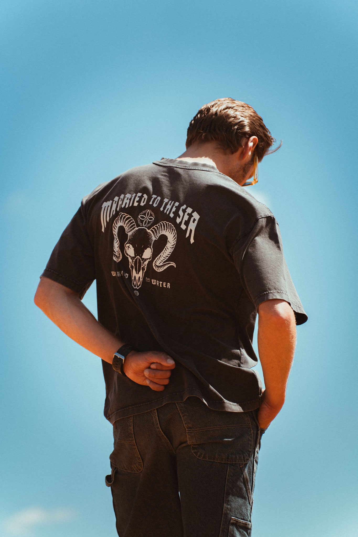 The G.O.A.T T-Shirt - Stone Washed Black | Married to the Sea