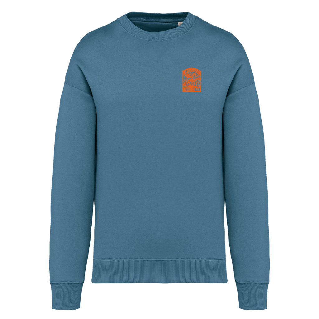 Octopus Oversized Crew | Adriatic Blue