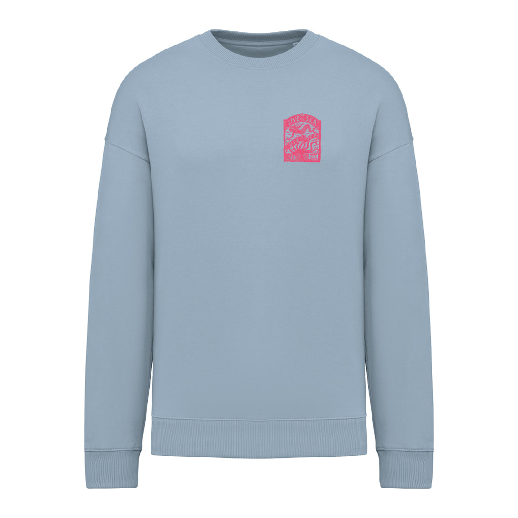 Octopus Oversized Crew | Aquamarine