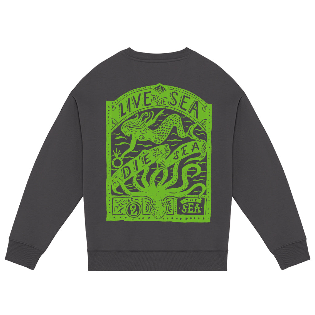 Octopus Oversized Crew | Iron Grey