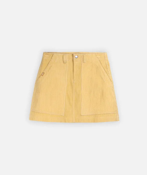Oxbow - Womens Cord Mini Skirt | Lazy Yellow