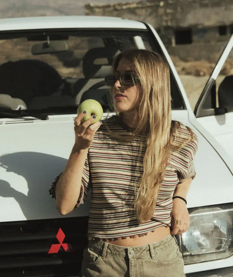 Oxbow - Womens Bistripes Crop Top | Driftwood