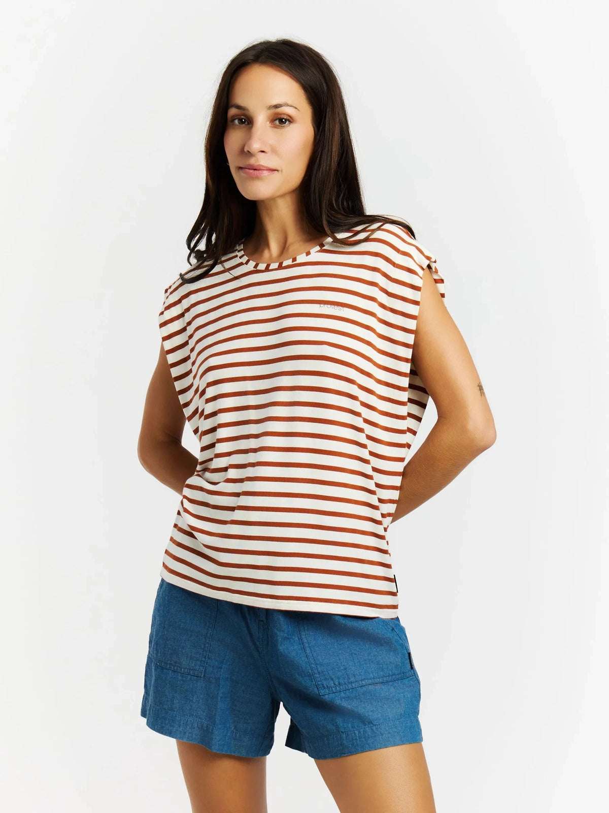 Protest Fancier T-Shirt | Sugar Brown