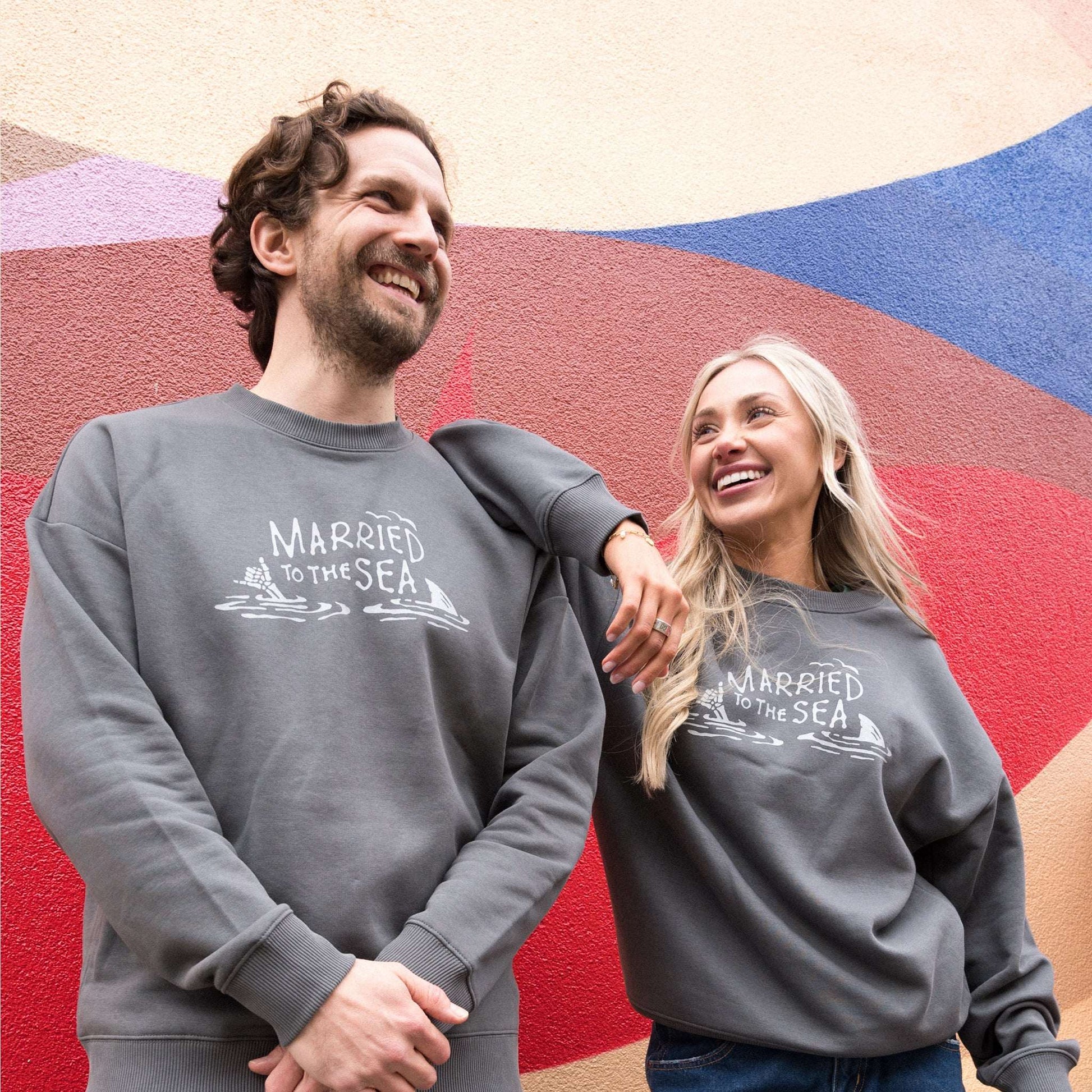 Shaka Unisex Oversized Crew - Iron Grey | Married to the Sea