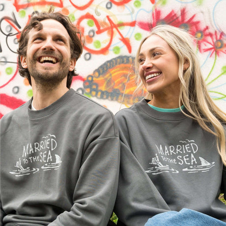 Shaka Unisex Oversized Crew - Iron Grey | Married to the Sea