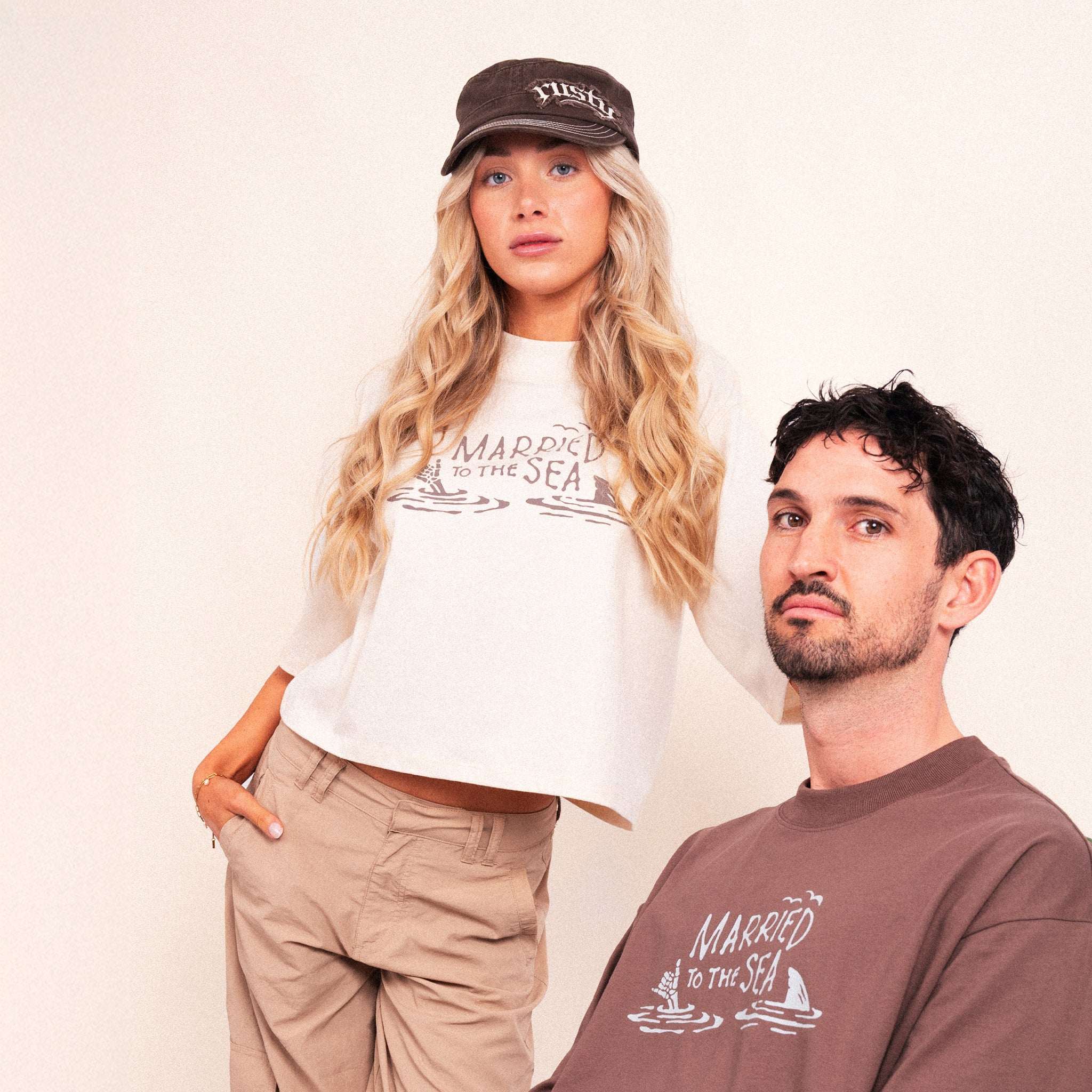 Shaka Women's Cropped T-Shirt - Natural Raw | Married to the Sea