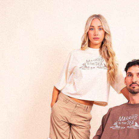 Shaka Women's Cropped T-Shirt - Natural Raw | Married to the Sea