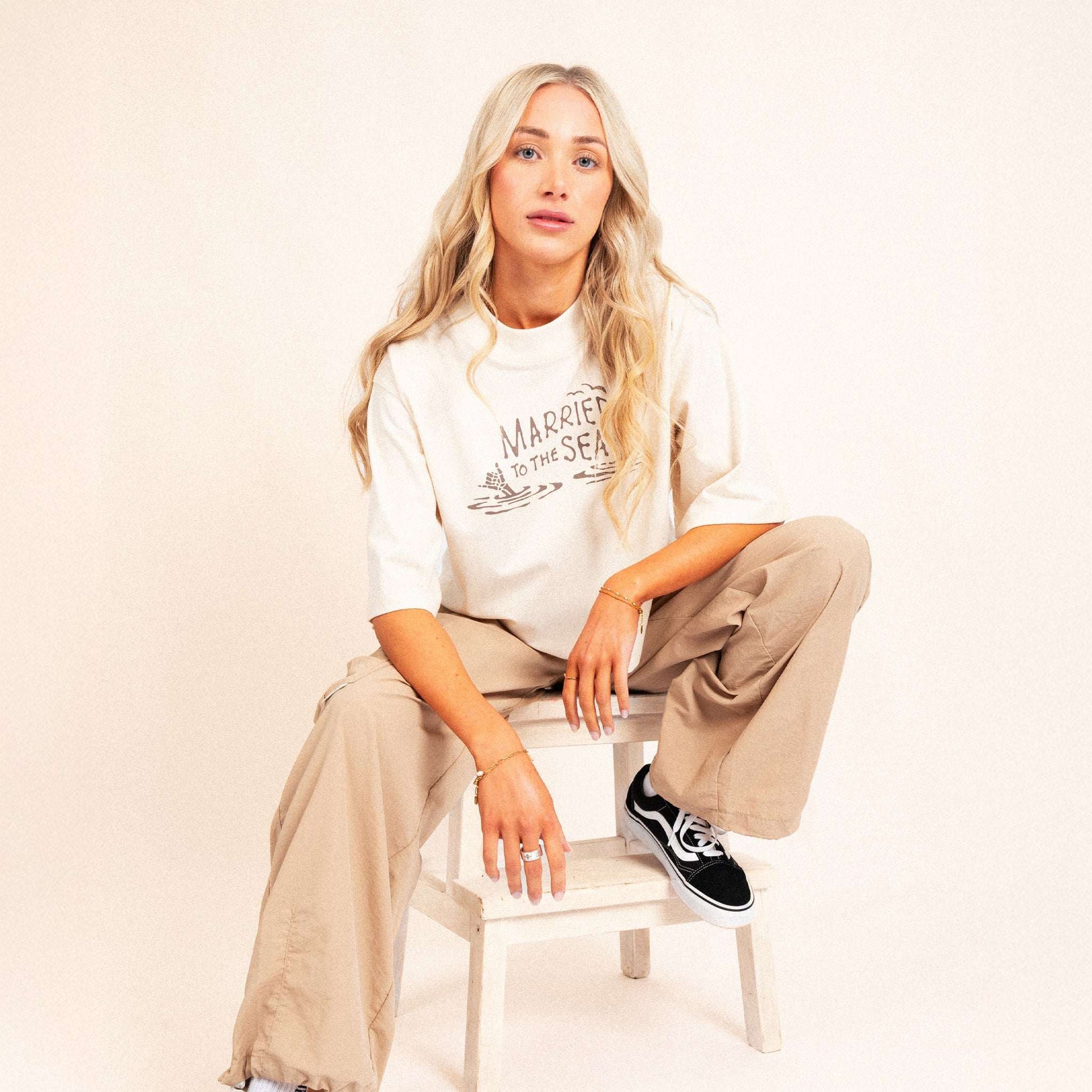 Shaka Women's Cropped T-Shirt - Natural Raw | Married to the Sea