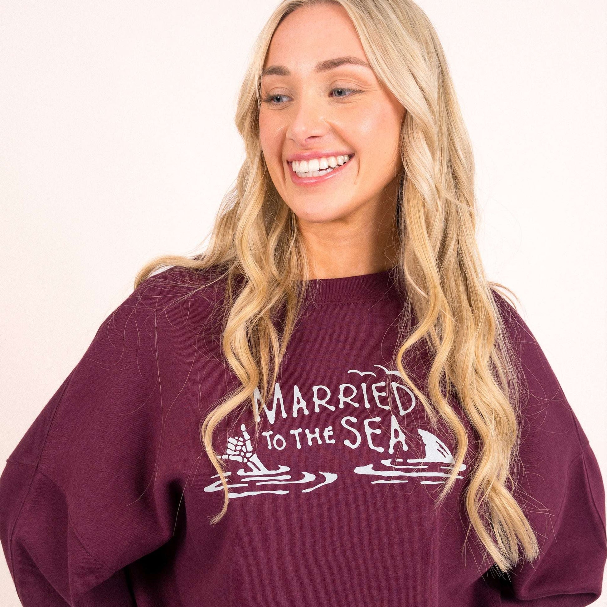 Shaka Women's Crew - Deep Plum | Married to the Sea