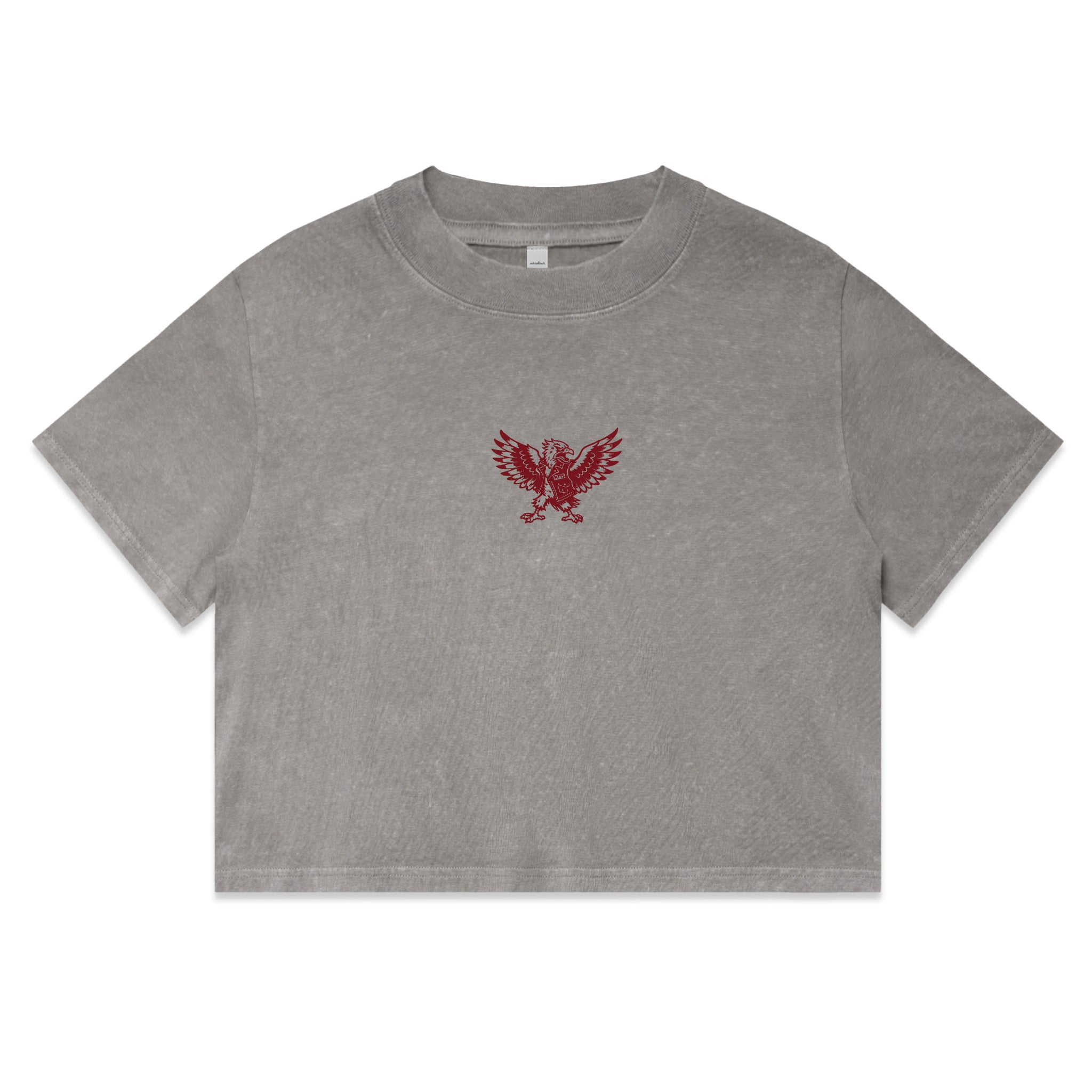 Spread Em Crop T-Shirt - Grey Stone Wash | Married to the Sea