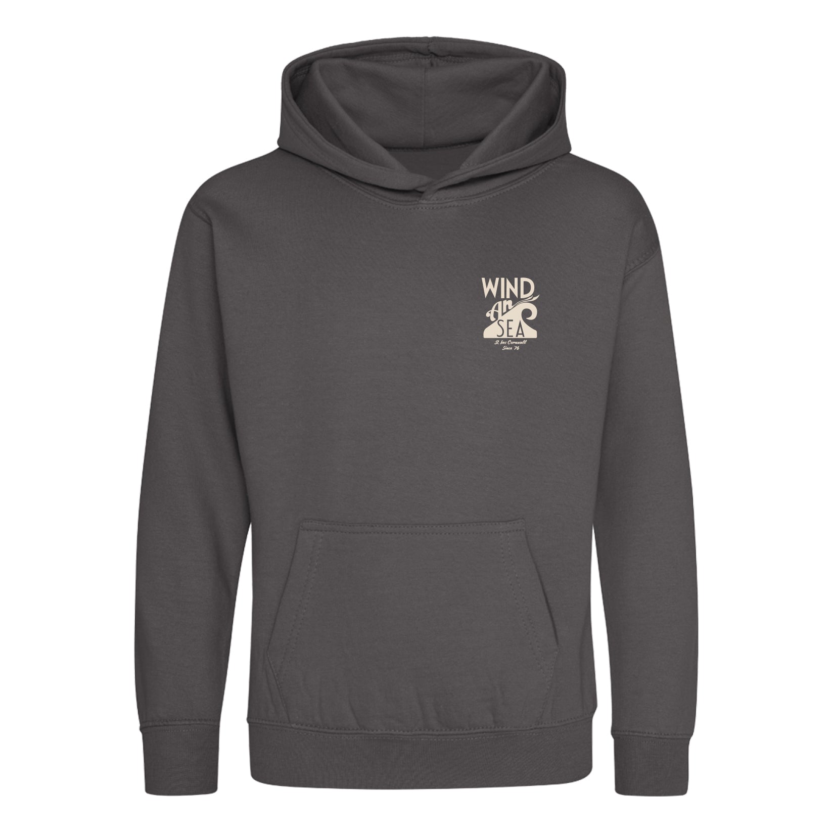 WindanSea - Kids Logo Hood | Charcoal