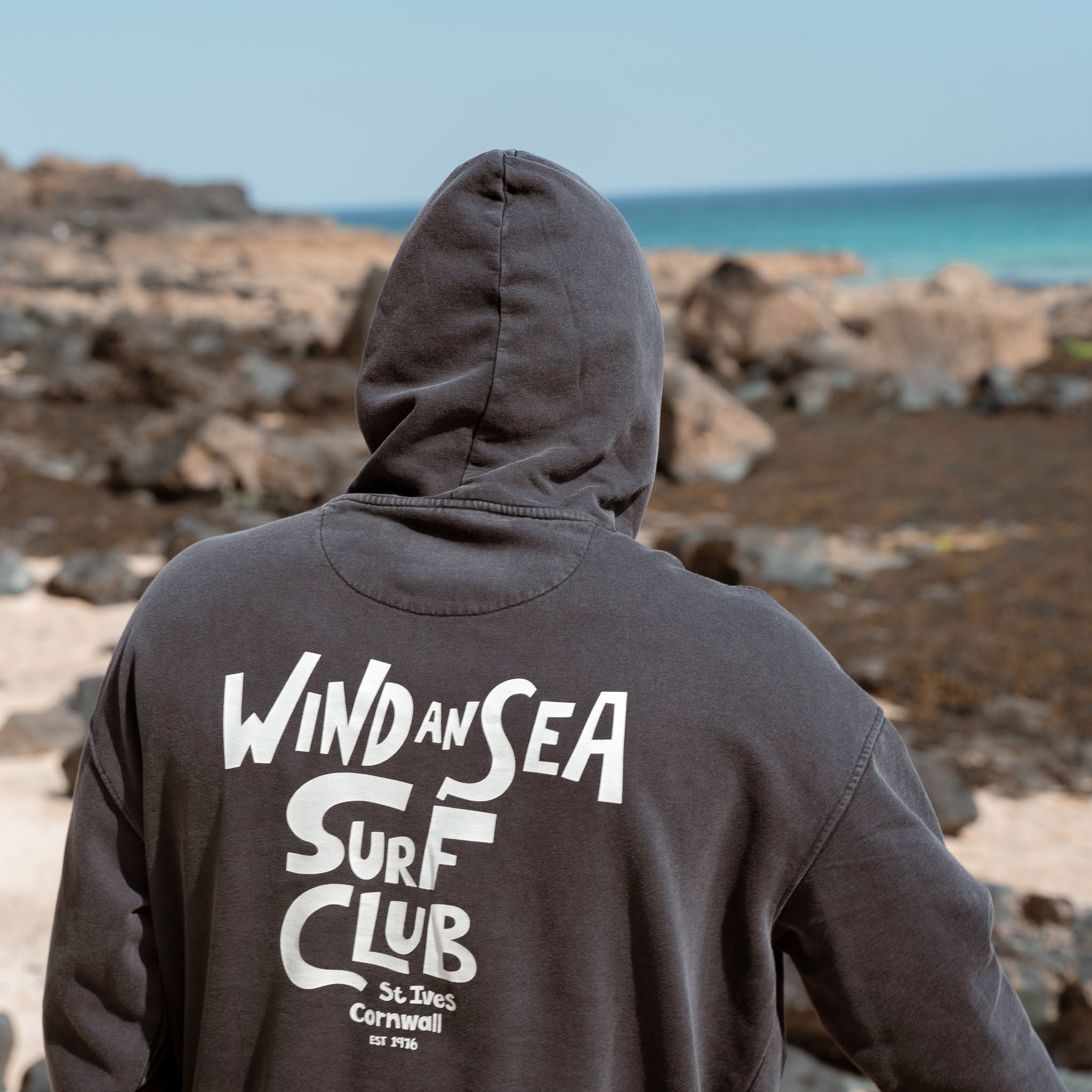 WindanSea - Surf Club Hood | Stone Washed Black