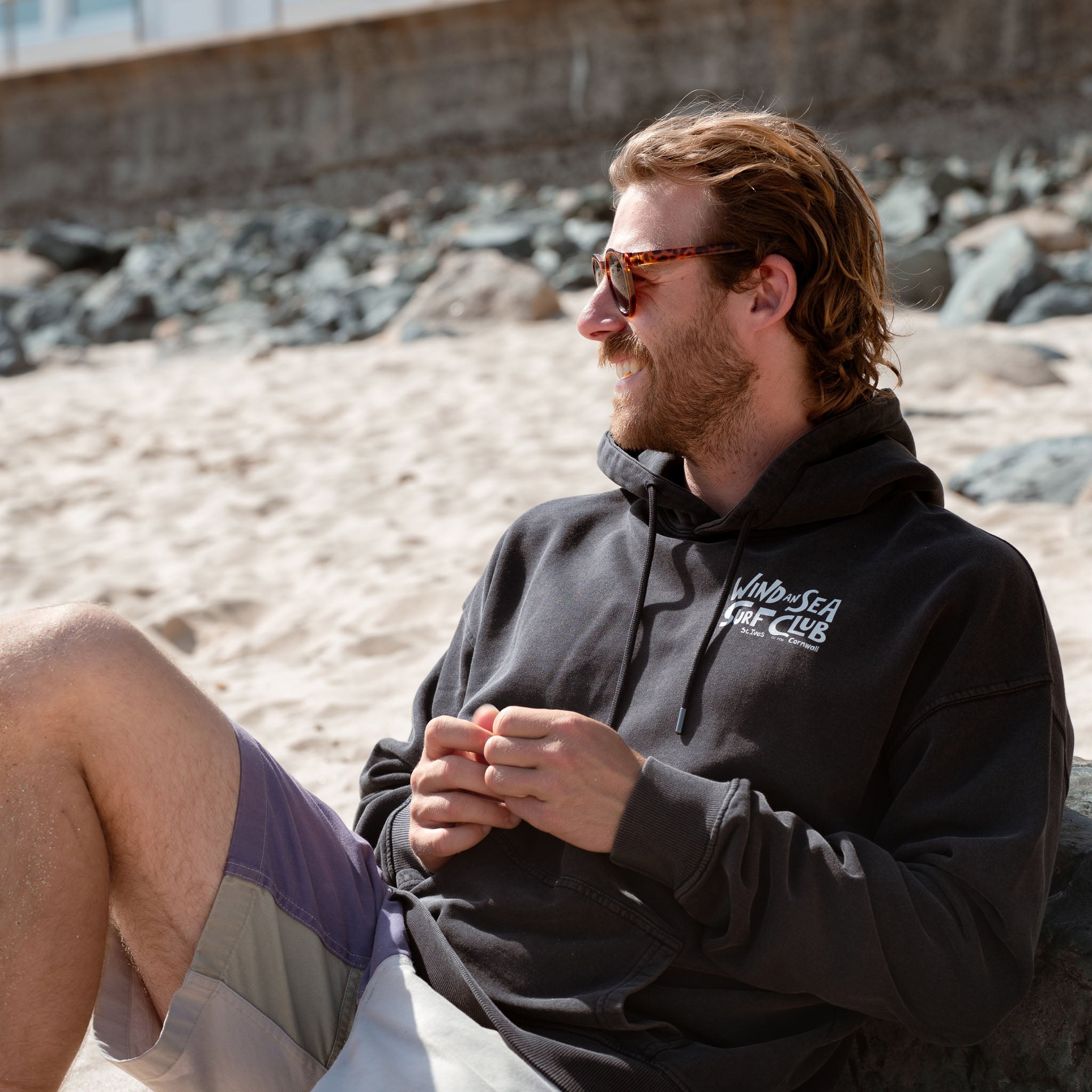 WindanSea - Surf Club Hood | Stone Washed Black