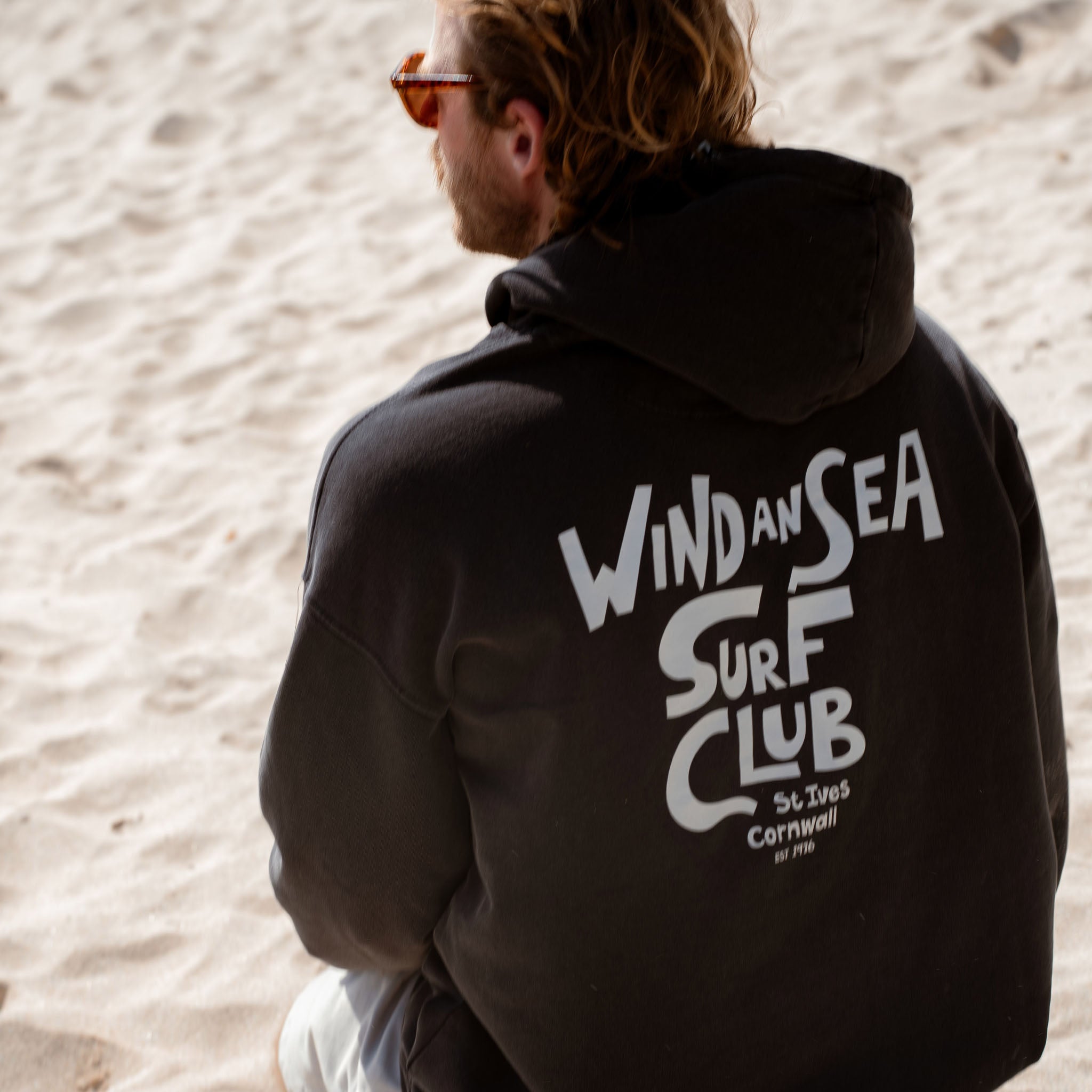 WindanSea - Surf Club Hood | Stone Washed Black