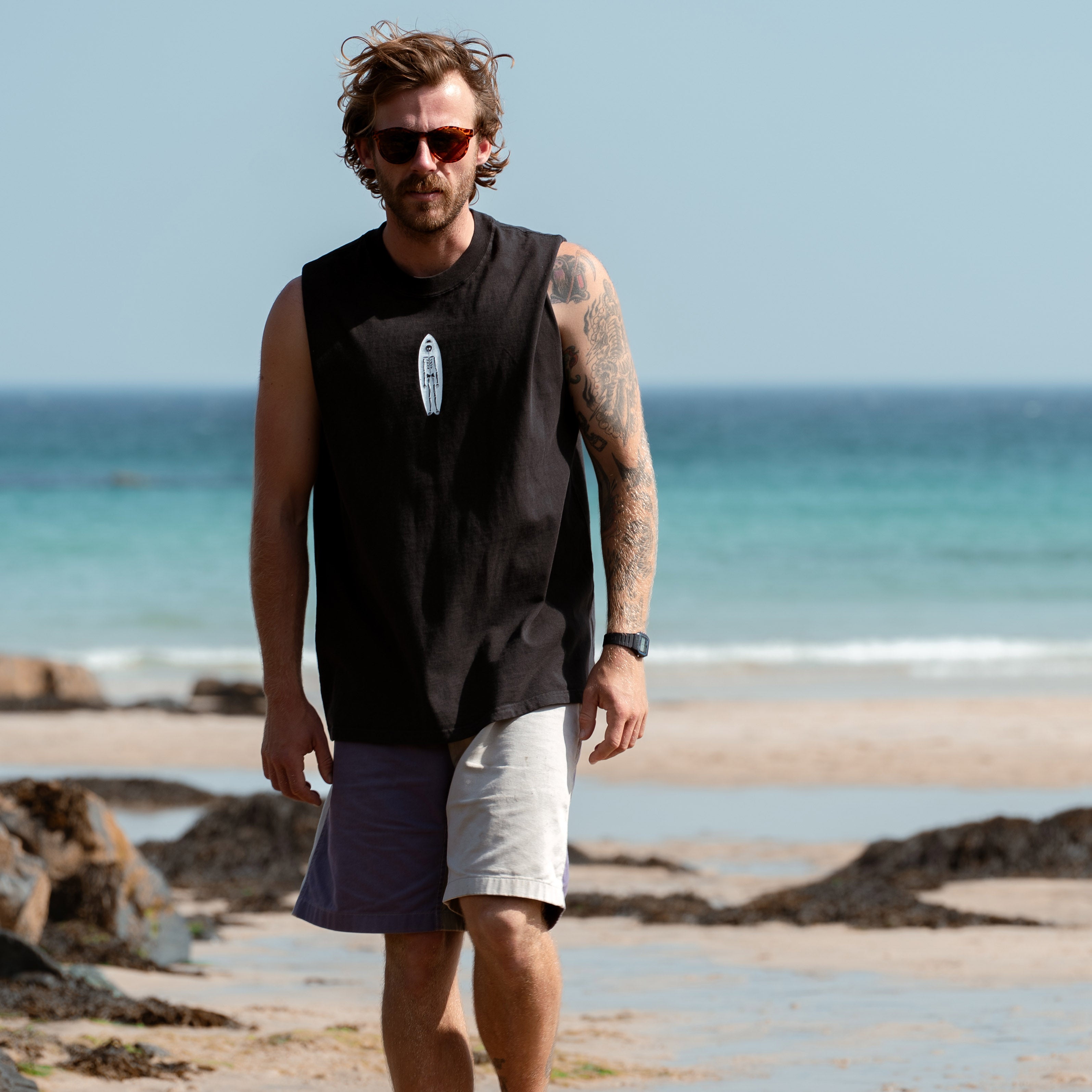 Dead Shred Men's Vest | Faded Black
