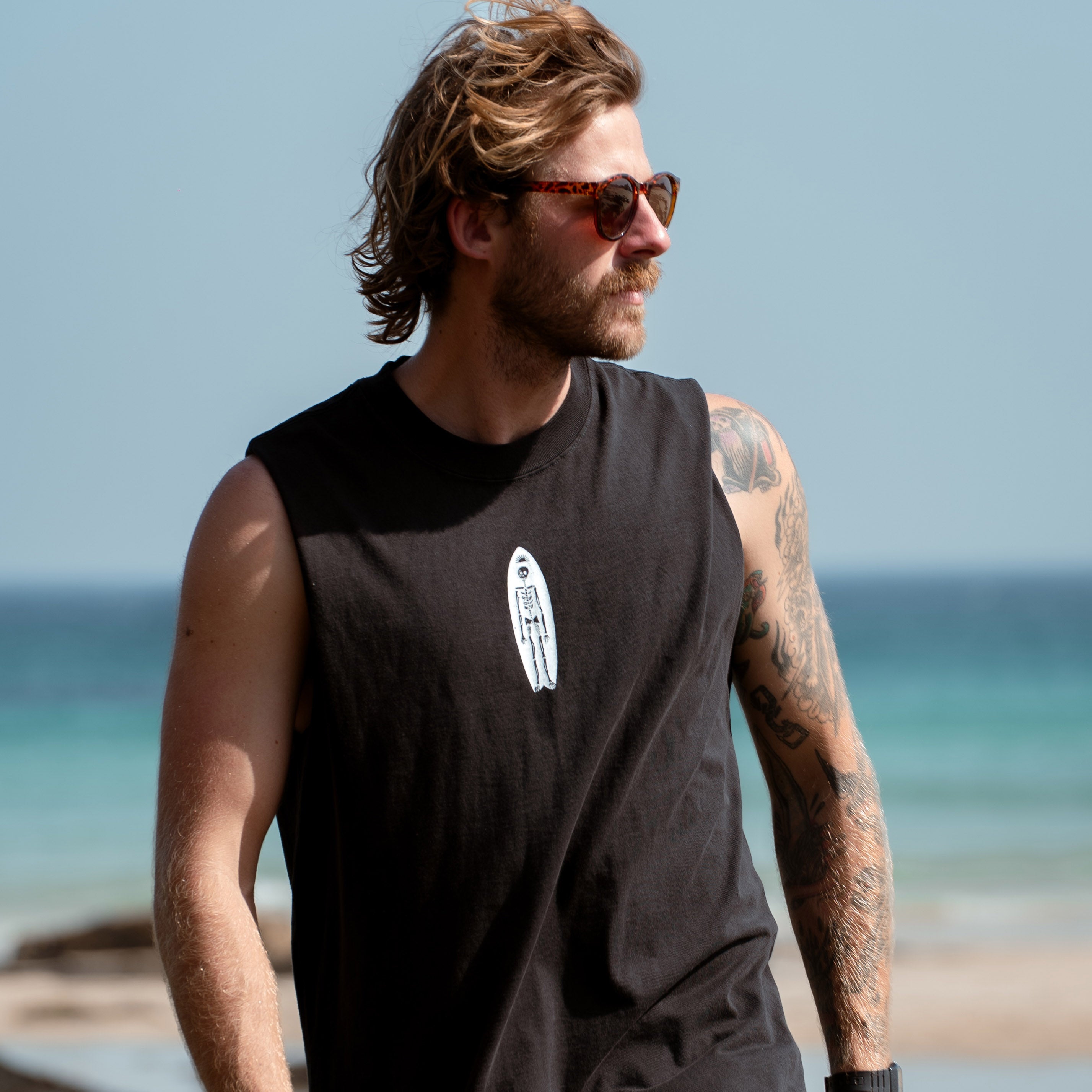 Dead Shred Men's Vest | Faded Black