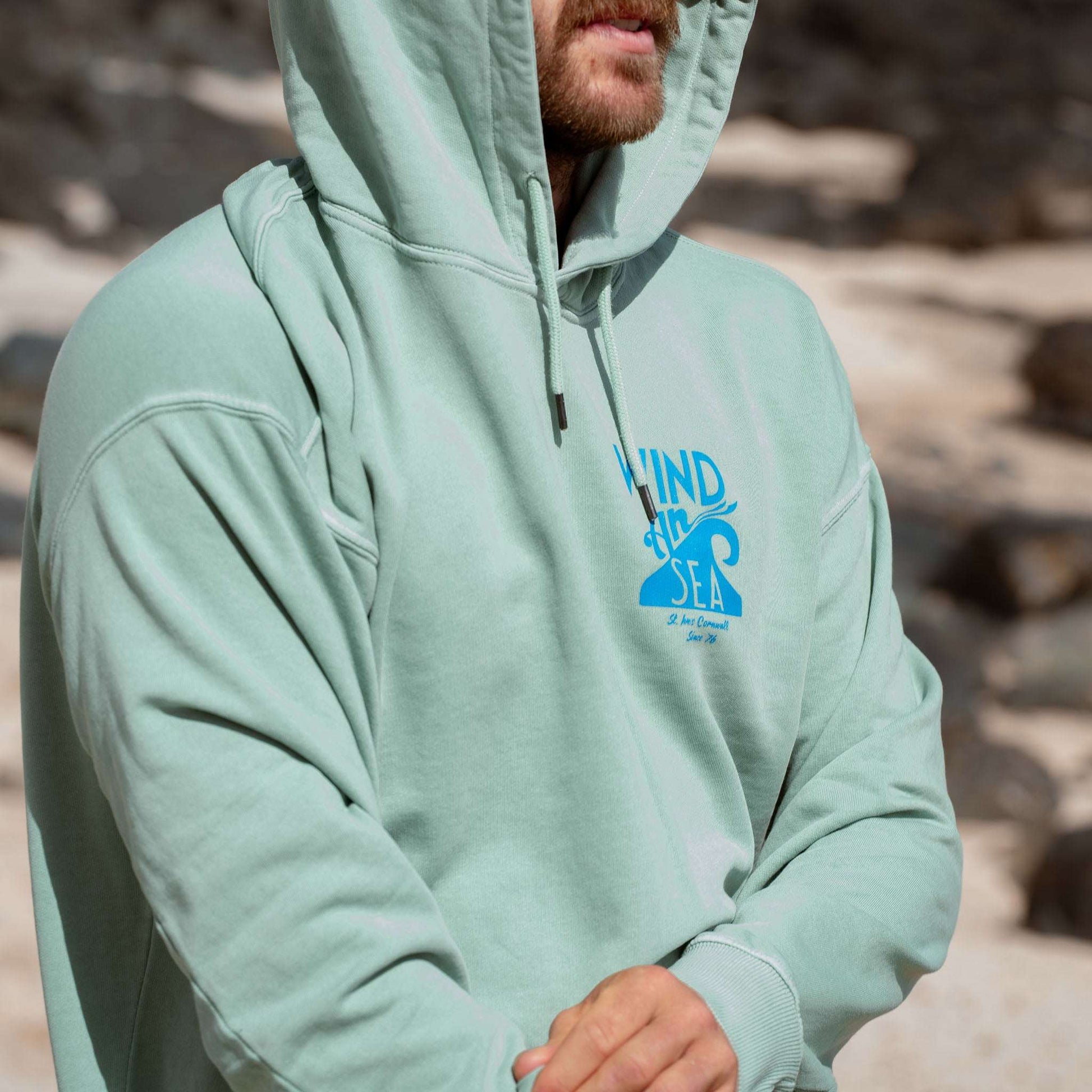 WindanSea Logo Hood | Stone Washed Sage