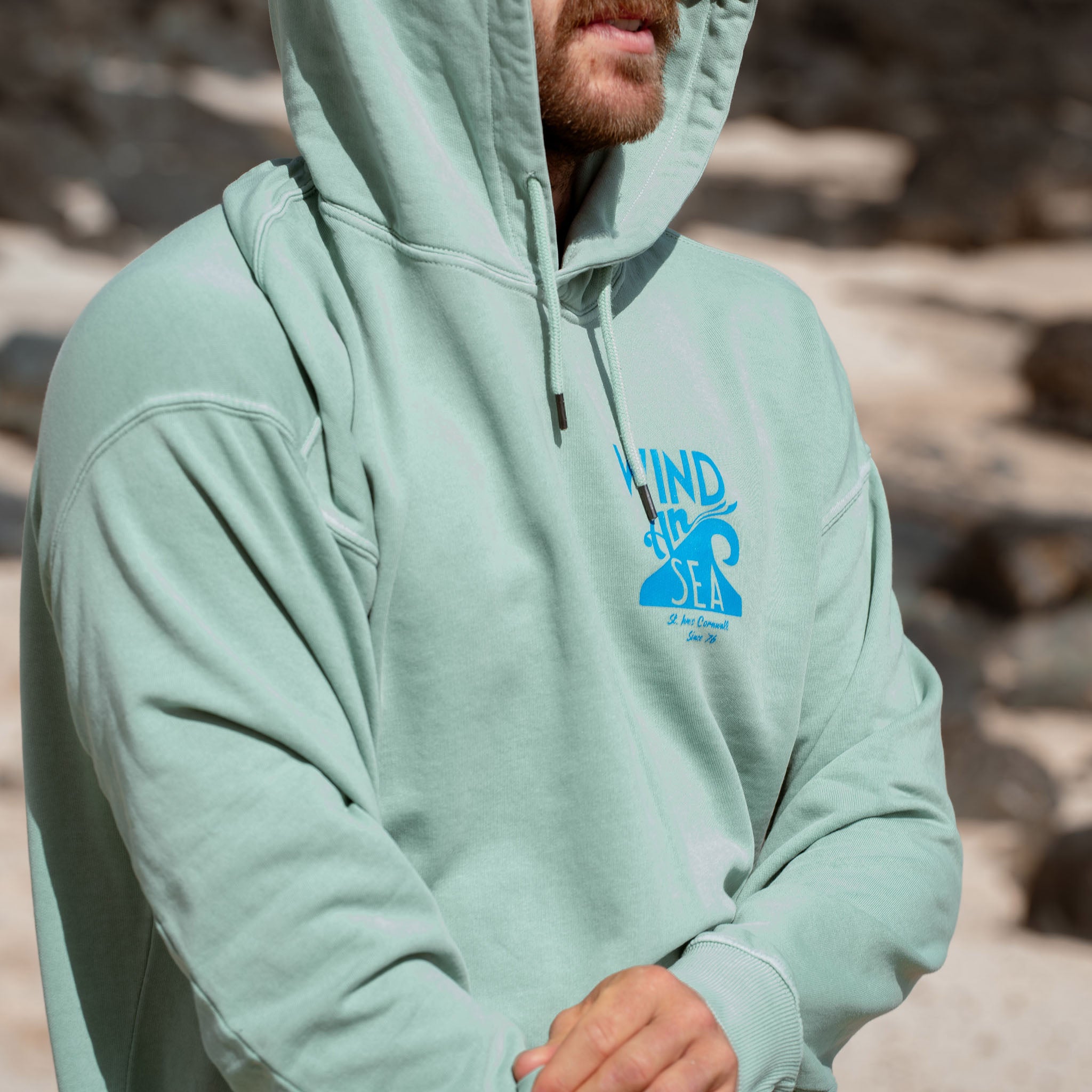 WindanSea Logo Hood | Stone Washed Sage