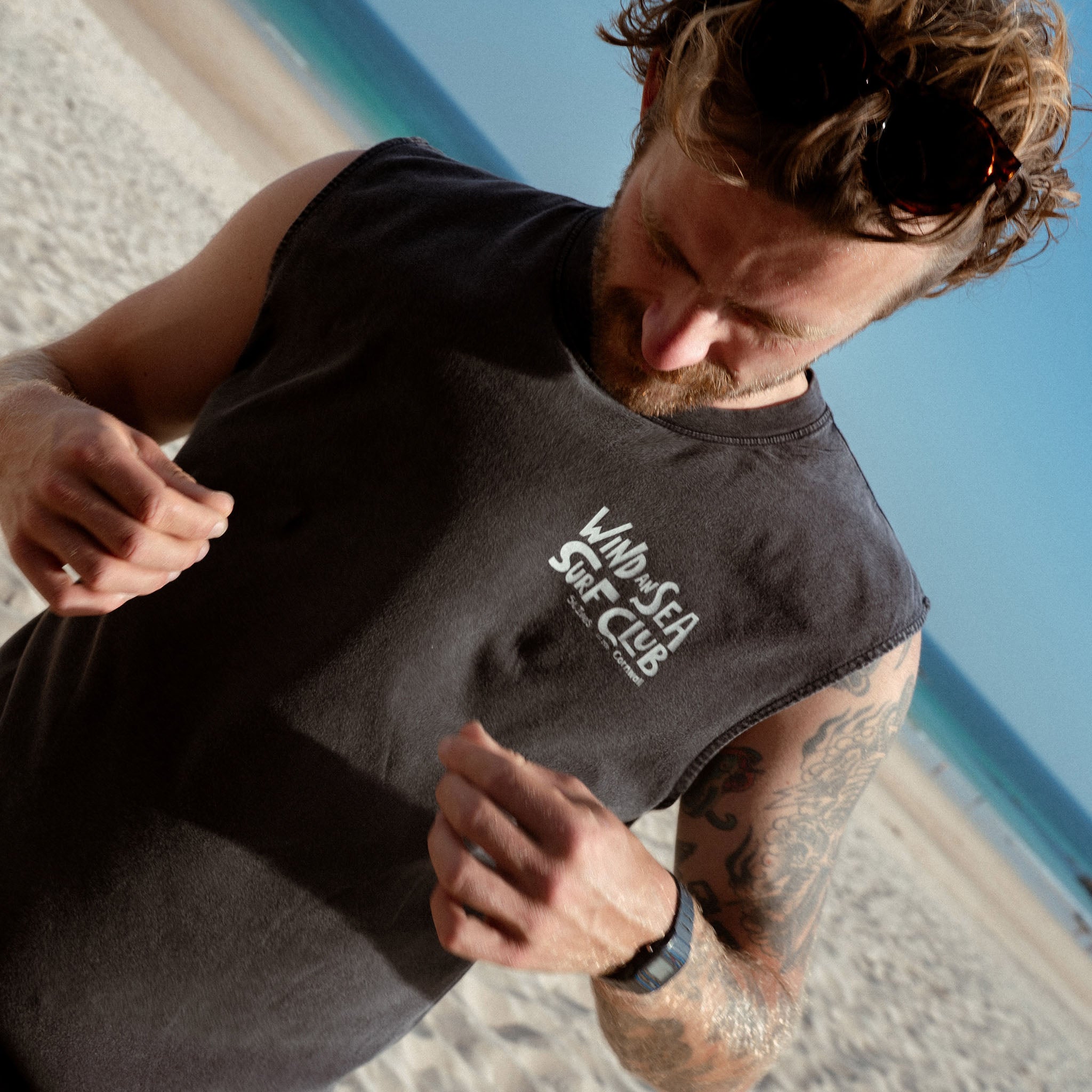 WindanSea - Surf Club Tank | Stone Washed Black