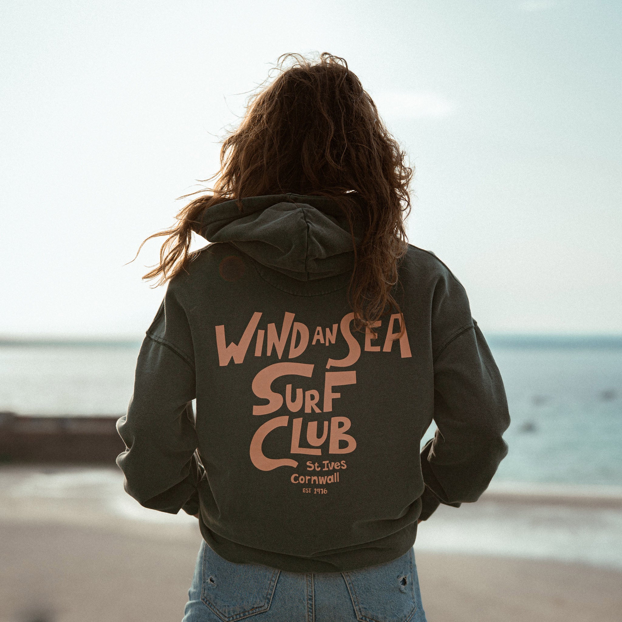 WindanSea - Surf Club Hood | Stone Washed Green