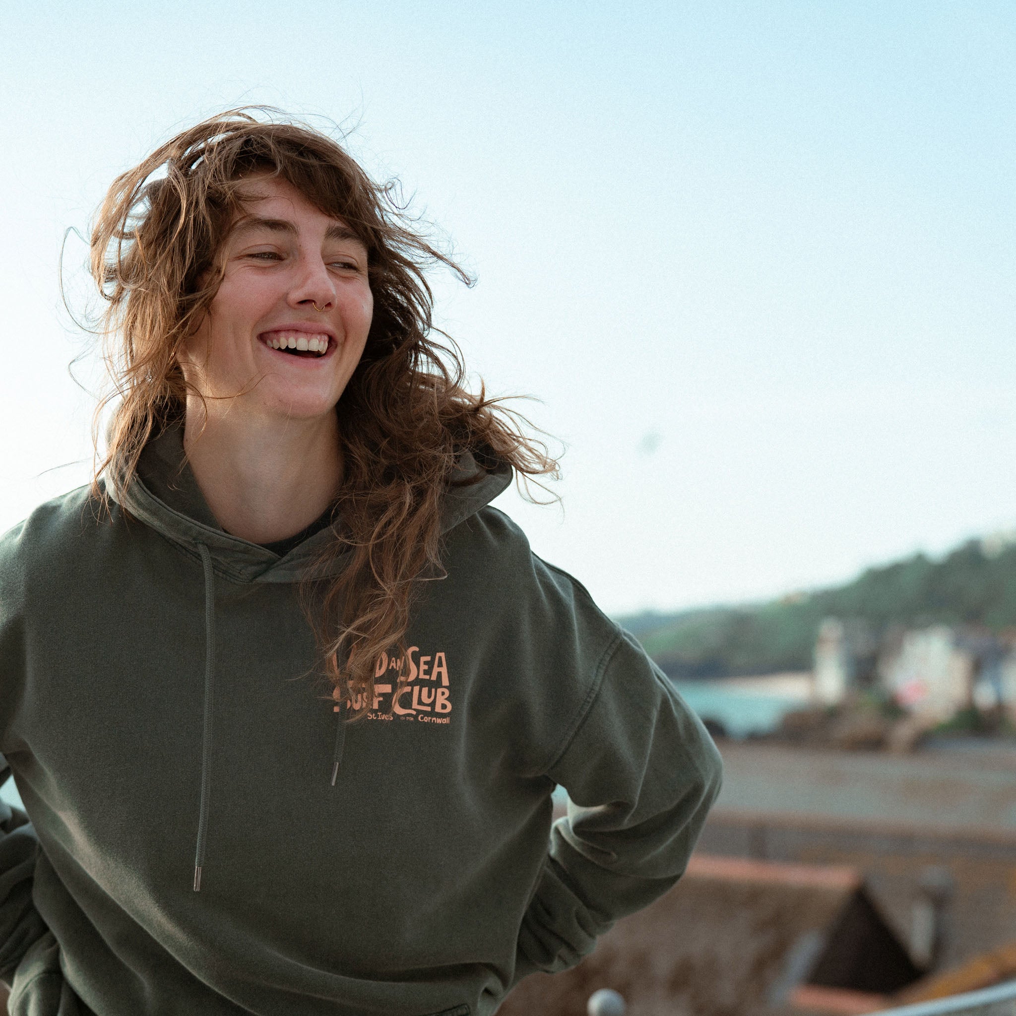 WindanSea - Surf Club Hood | Stone Washed Green