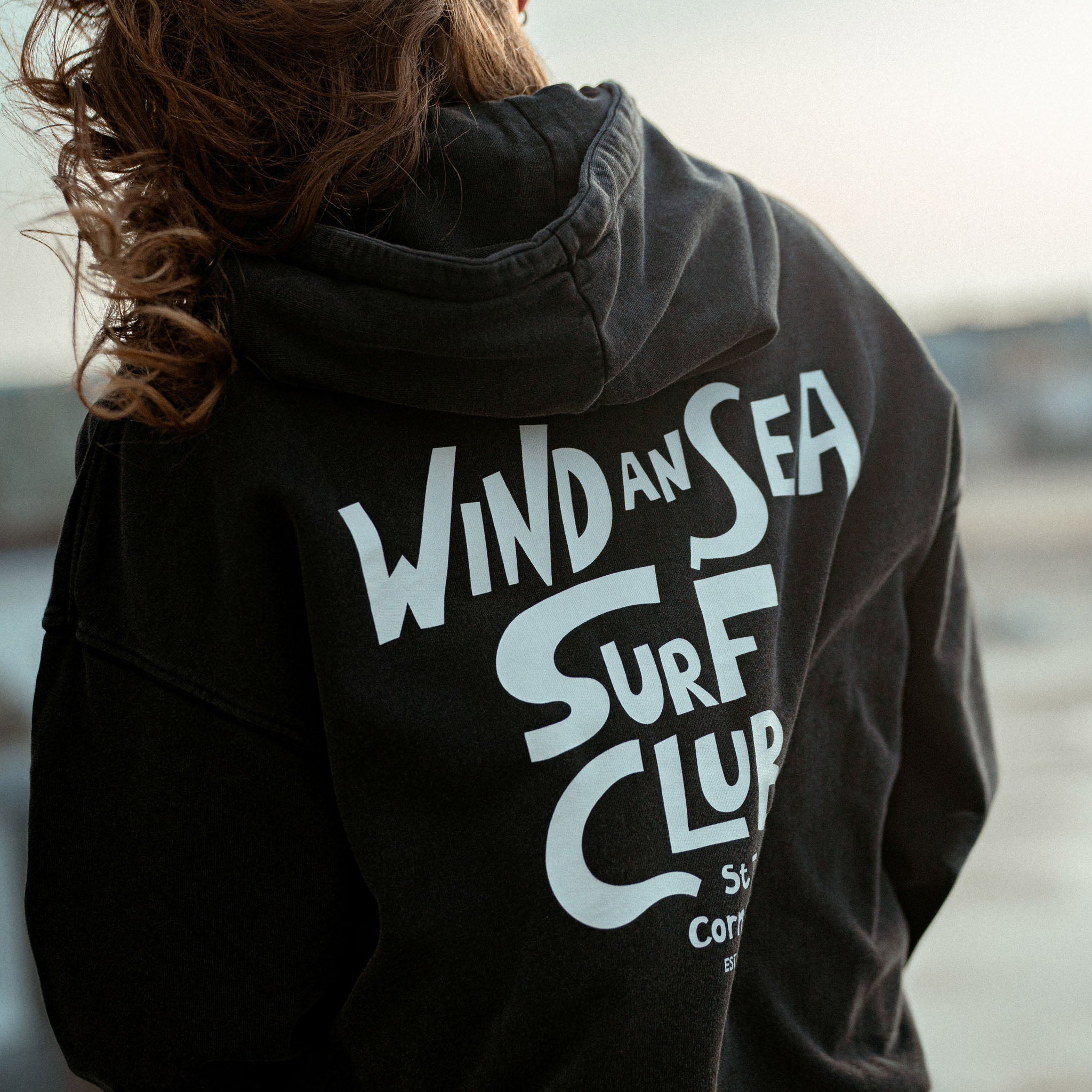 WindanSea - Surf Club Hood | Stone Washed Black